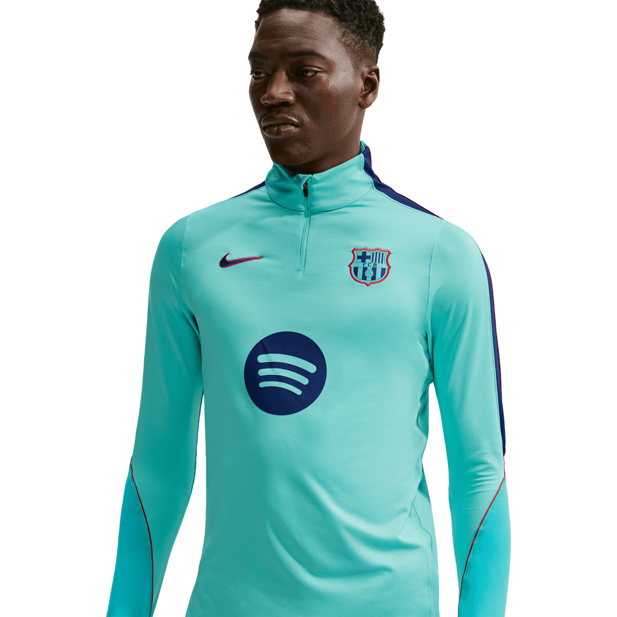 NIKE FC Barcelona スリーブシャツ　M Nike FC Barcelona Men's 3rd Strike Drill Top – TUDN Fan Shop