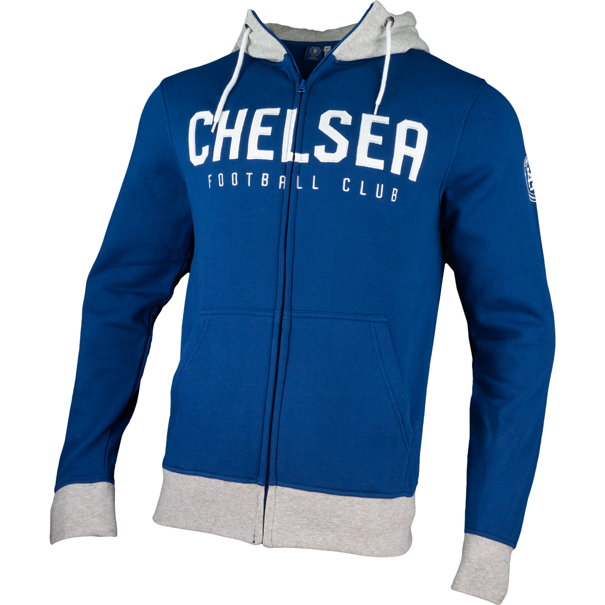 Chelsea FC Men's Full Zip Color Block Hoodie