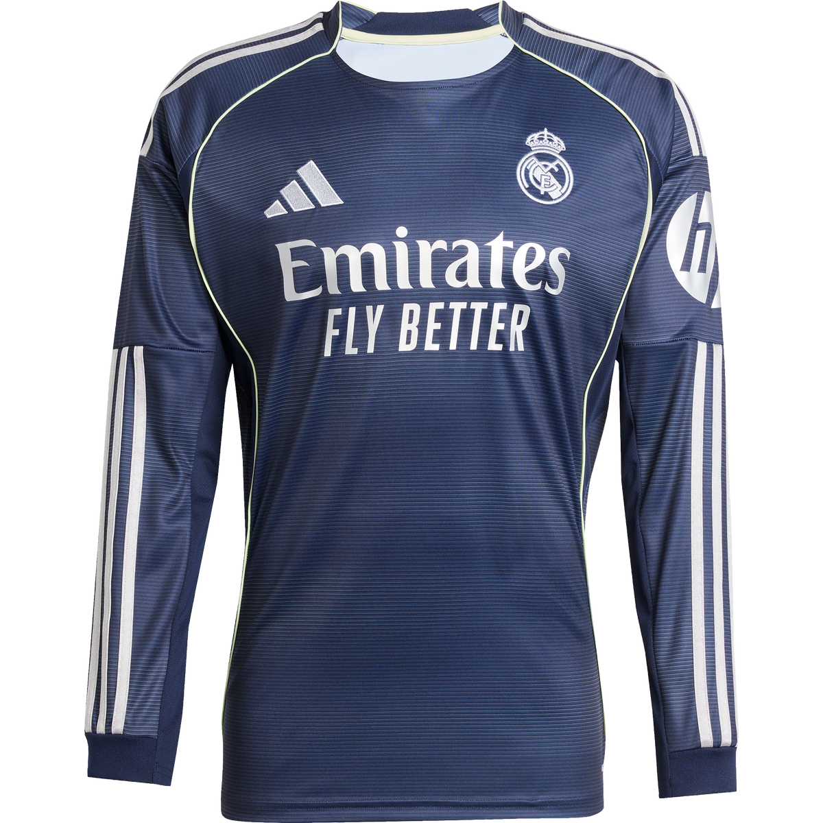 adidas Real Madrid 2025-26 Men's Away Long Sleeve Stadium Jersey