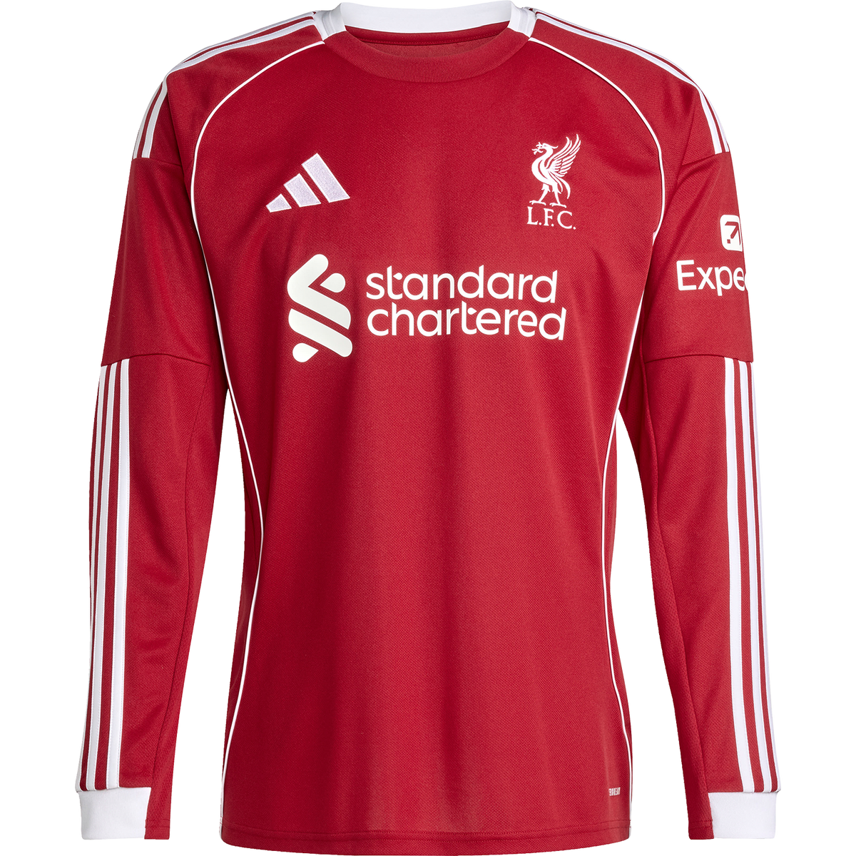 adidas Liverpool FC 2025-26 Men's Home Long Sleeve Stadium Jersey