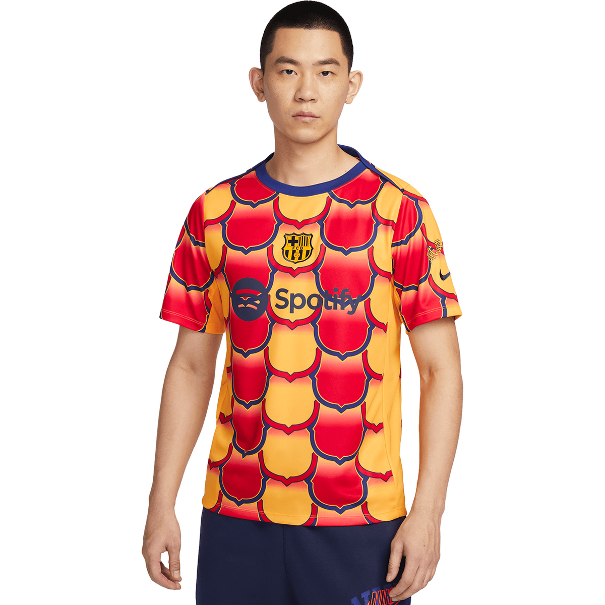 Nike FC Barcelona 2023-24 Men's Short Sleeve Academy Pro Pre-Match Nike FC Barcelona 2023-24 Men's Short Sleeve Academy Pro Pre-Match