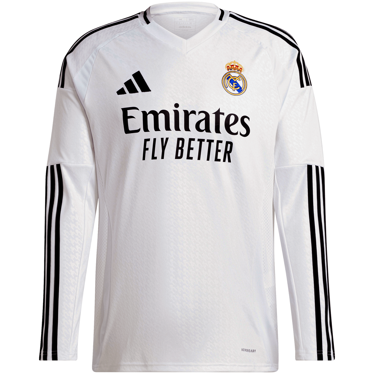 adidas Real Madrid 2024-25 Men's Long Sleeve Home Stadium Jersey adidas Real Madrid 2024-25 Men's Long Sleeve Home Stadium Jersey