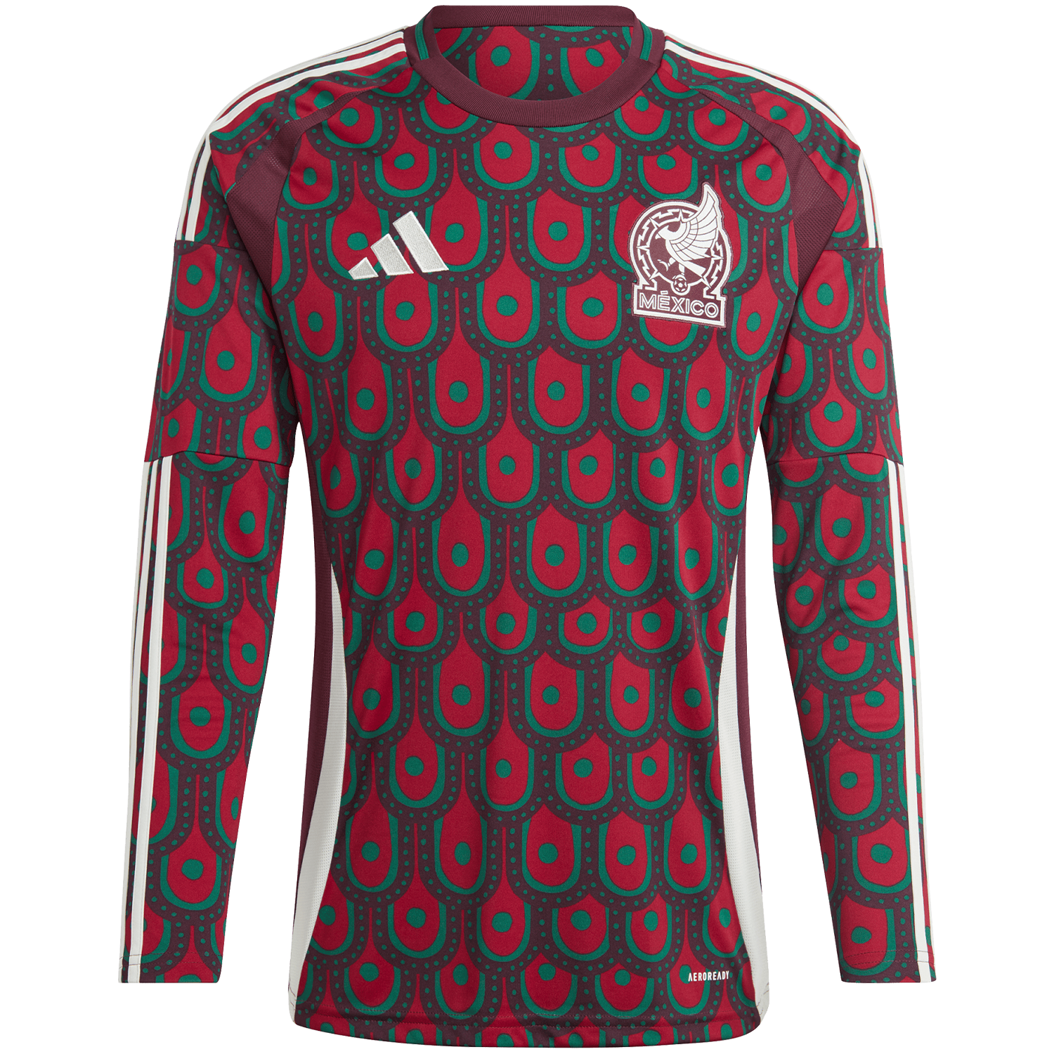 adidas Mexico 2024 Men s Long Sleeve Home Stadium Jersey TUDN Fan Shop