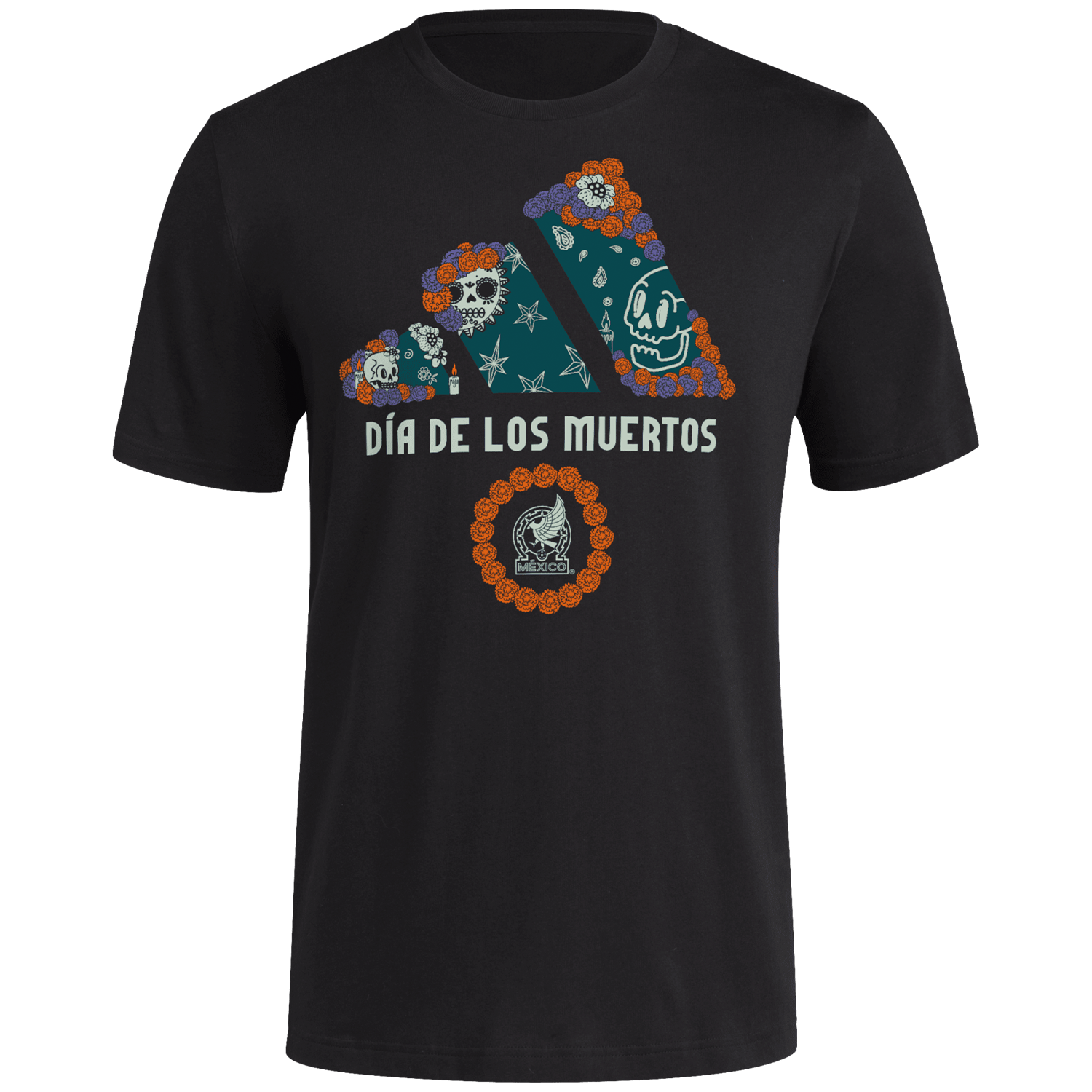 adidas Mexico Men s Day of the Dead Graphic Tee TUDN Fan Shop