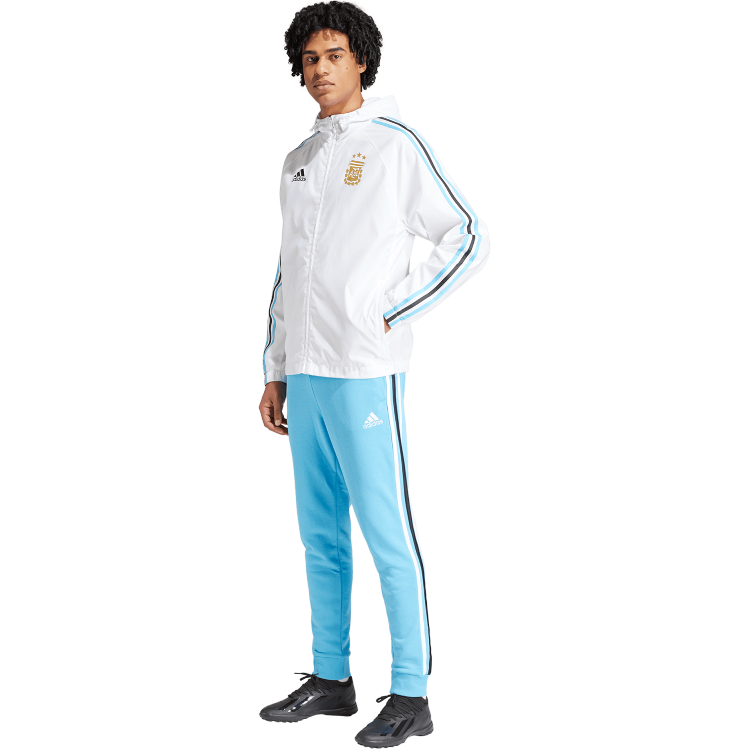 adidas Argentina Men s Full Zip Windbreaker Jacket TUDN Fan Shop