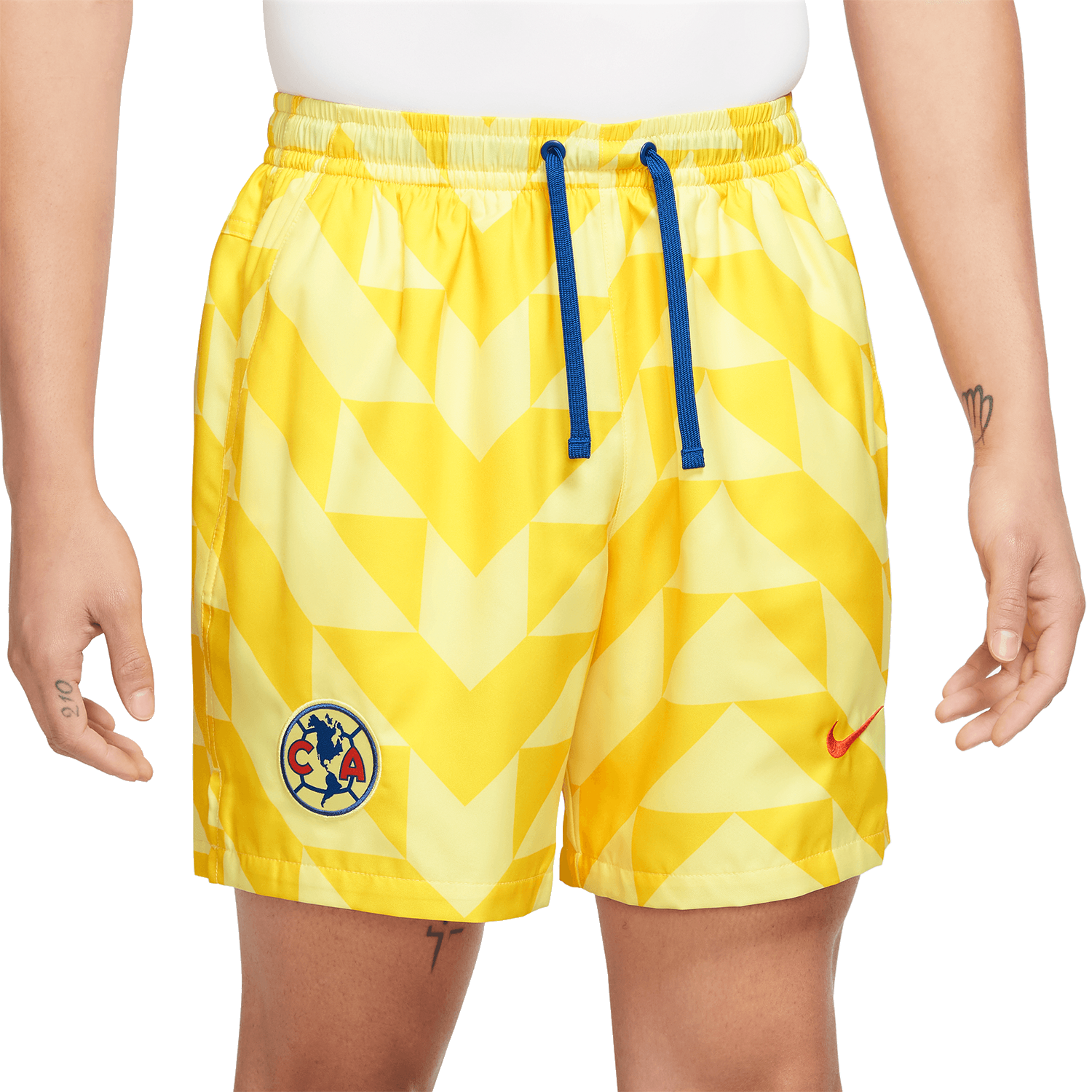 nike yellow soccer shorts