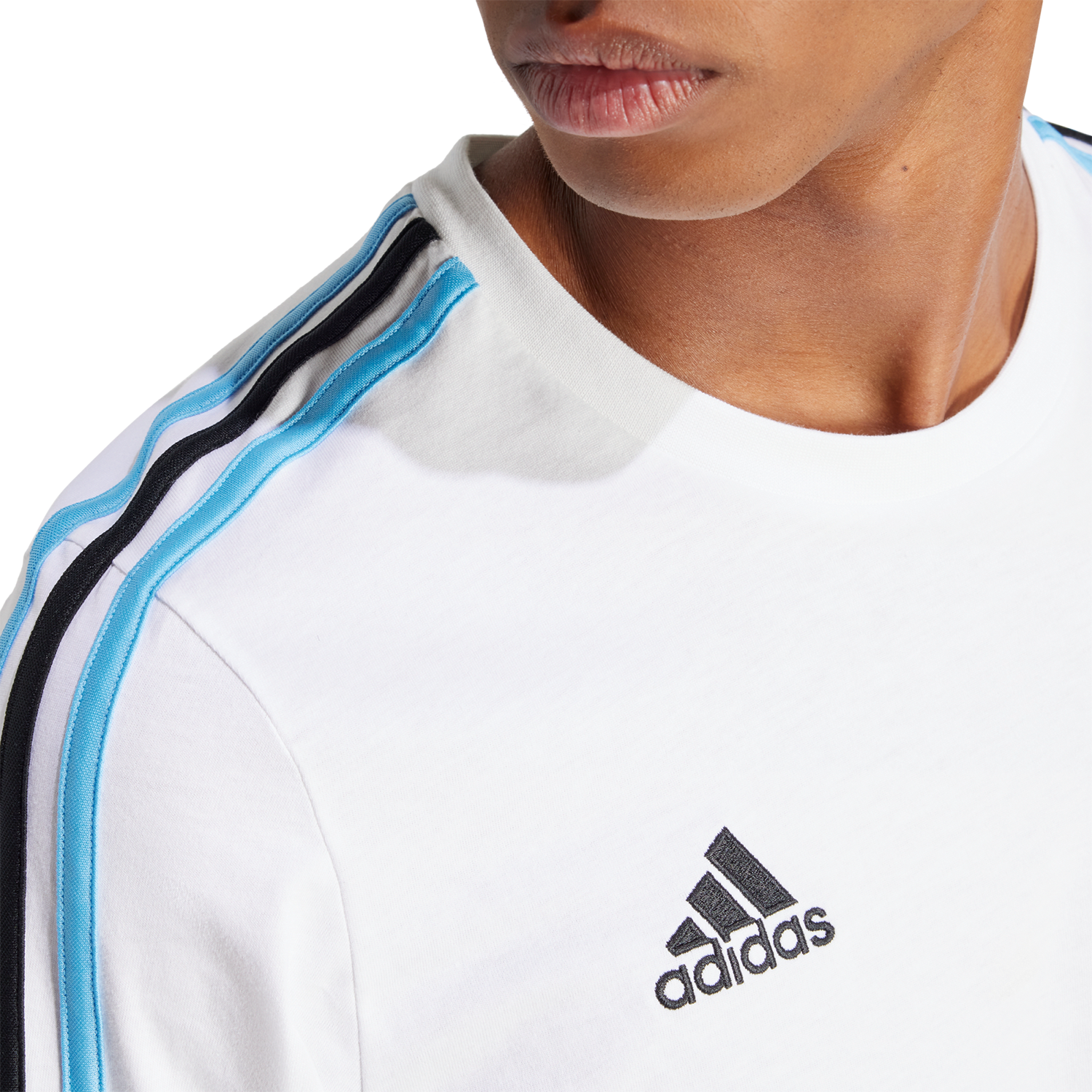 adidas Argentina Camiseta de manga corta con 3 rayas DNA para hombre TUDN Fan Shop