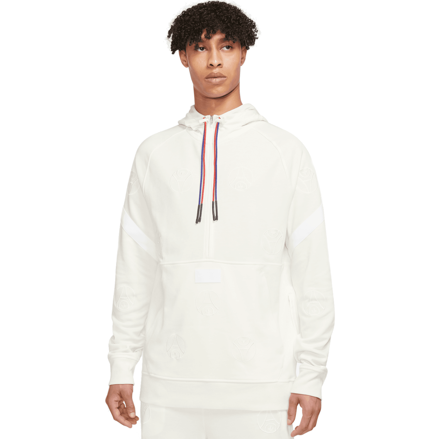 psg white half zip
