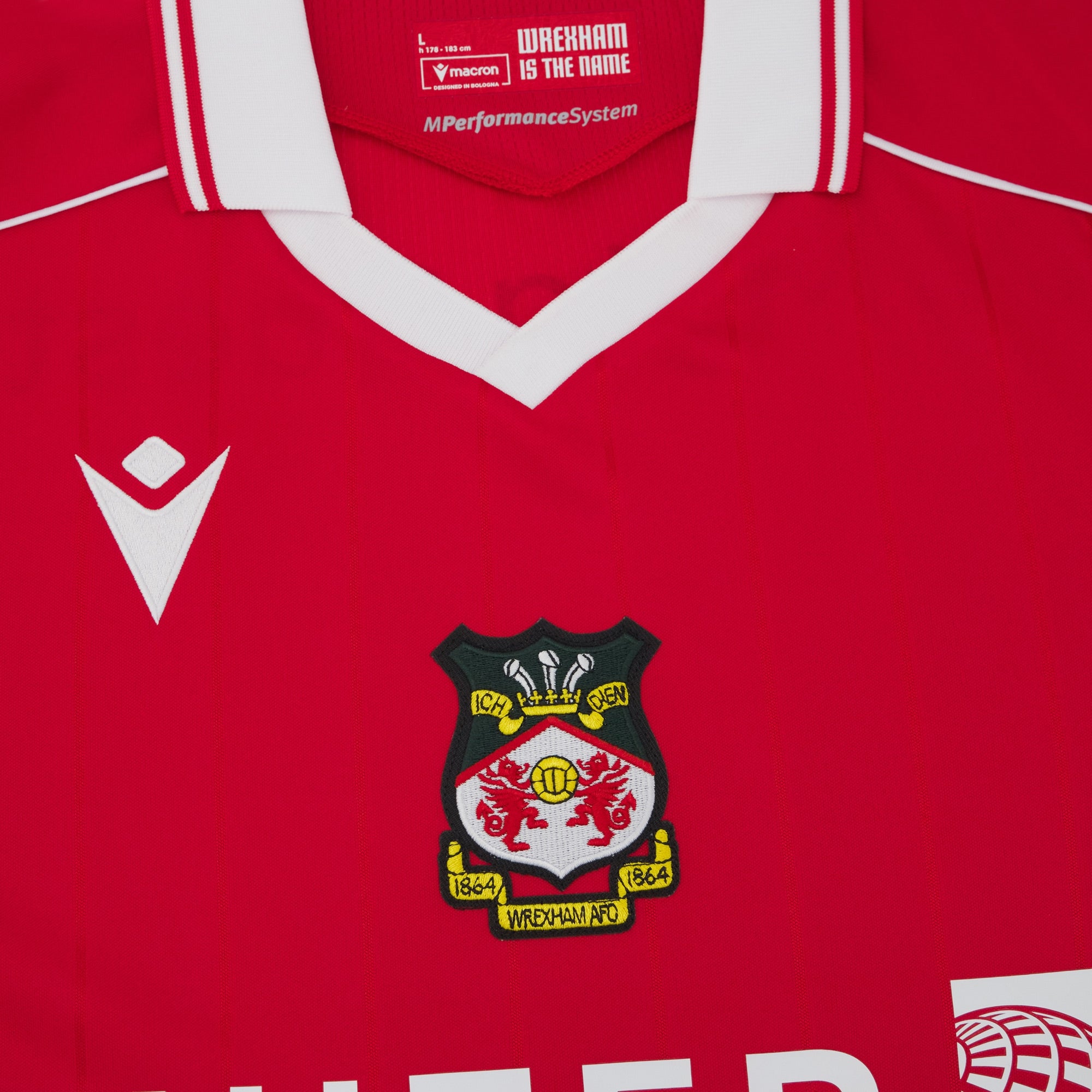 Macron Wrexham AFC 2025-26 Men's Home Long Sleeve Stadium Jersey